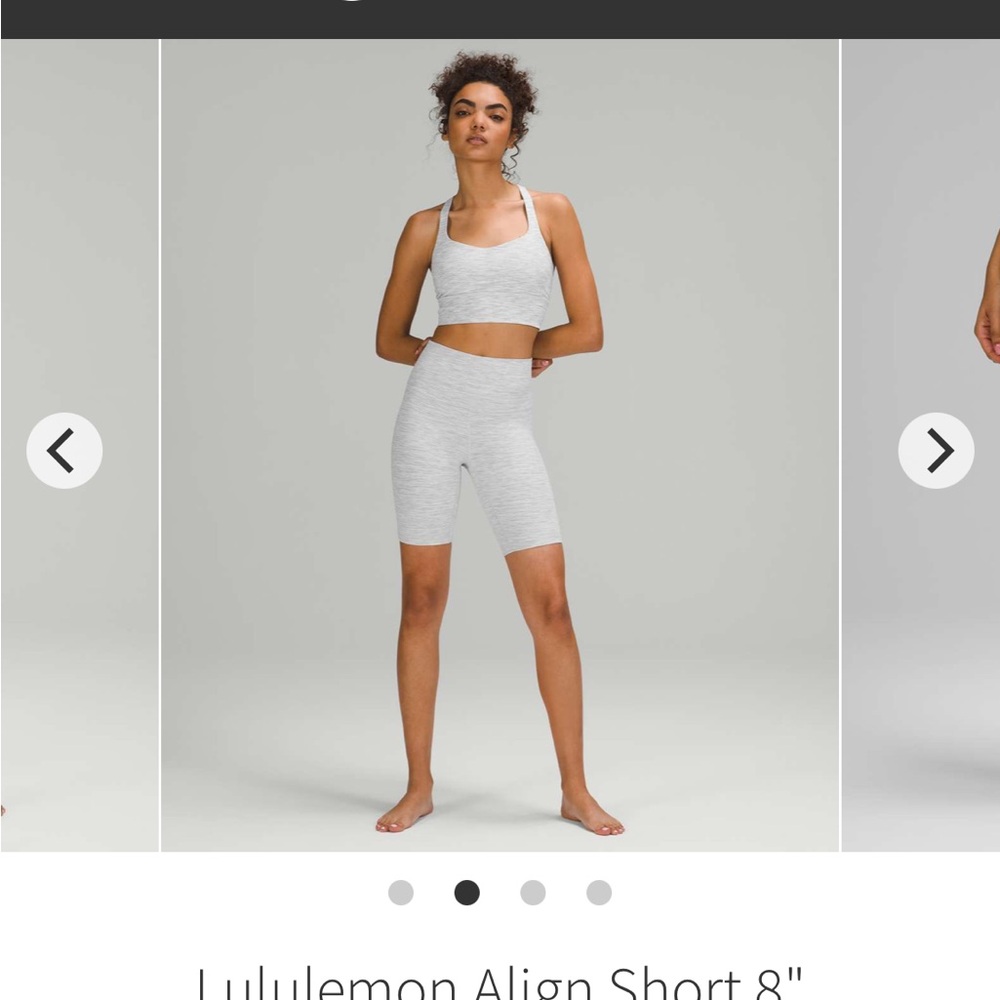 lululemon Align Short 8" in Gray